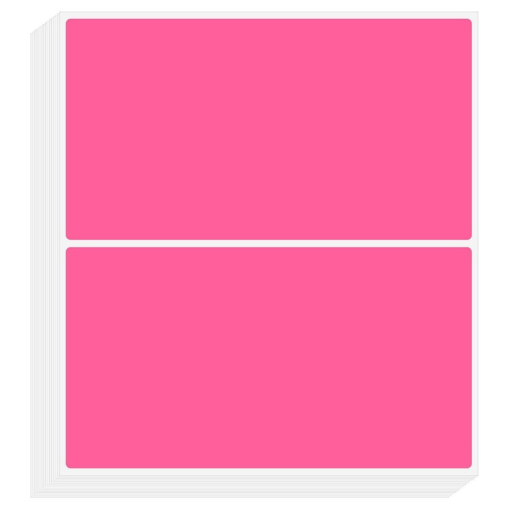 7537 Color Coding Labels 3 x 2 Inch, 50 Pcs Rectangular Colored Labels